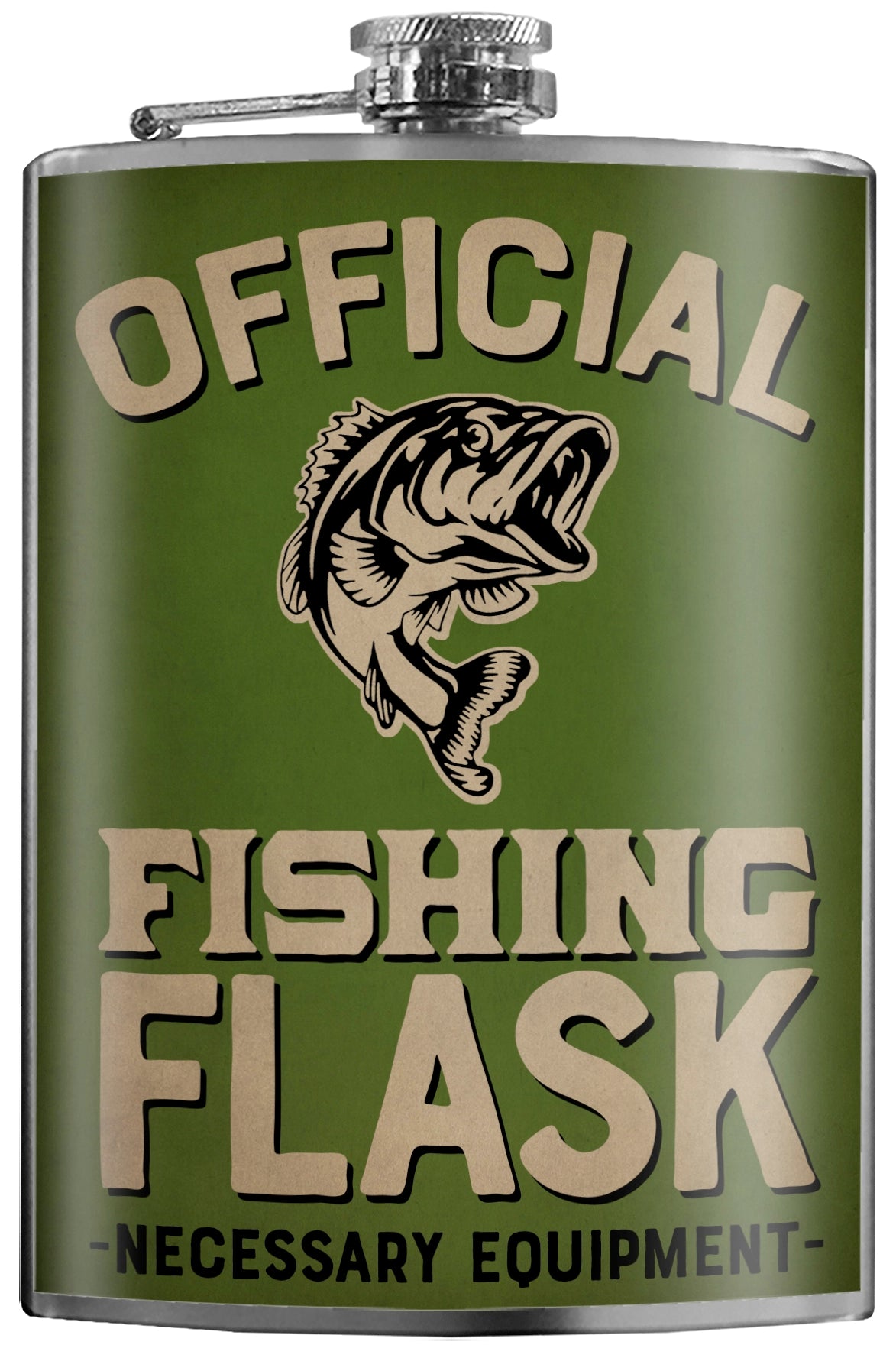 Flask: Gone Fishing - Funny, cool Fisherman's flask with retro