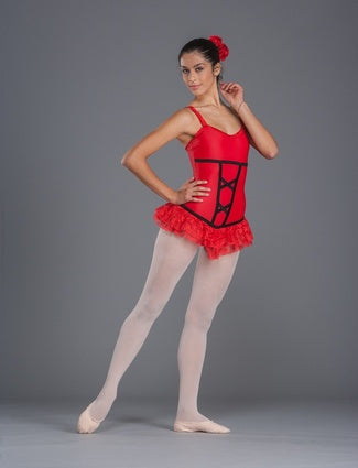 Carmen Ballet Leotard With Red Fringing -  Finland