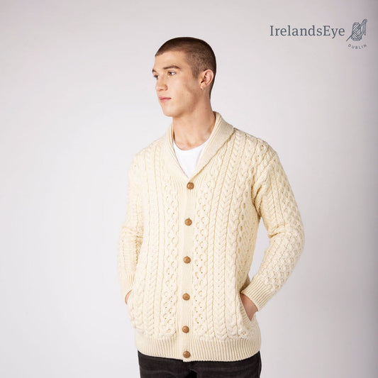 Fanore Textured Shawl Collar Sweater