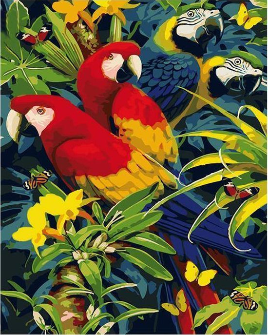 Beautiful Flying Macaw - World Paint by Numbers Kits DIY