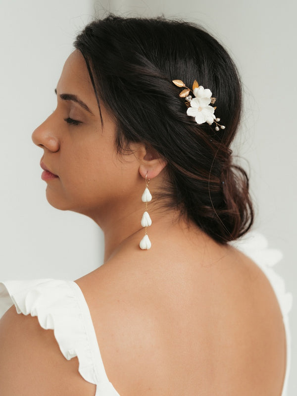 ivory wedding hair accessories