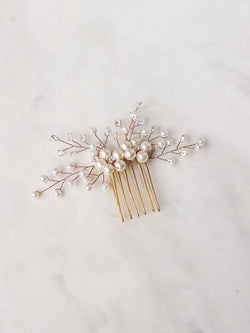 pearl hair brooch