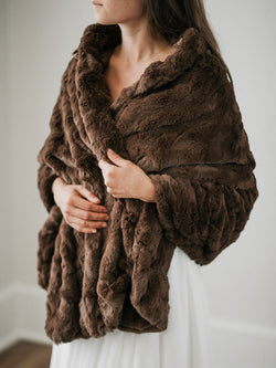 faux fur shawl