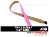 Pink Leather Camera Neck Strap