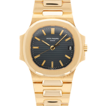 Pre- Owned Patek Philippe Nautilus 18K YG Black Dial Ref. 3700/1J