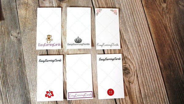 PRINTABLE Earring Card Template Editable Earring Display Card