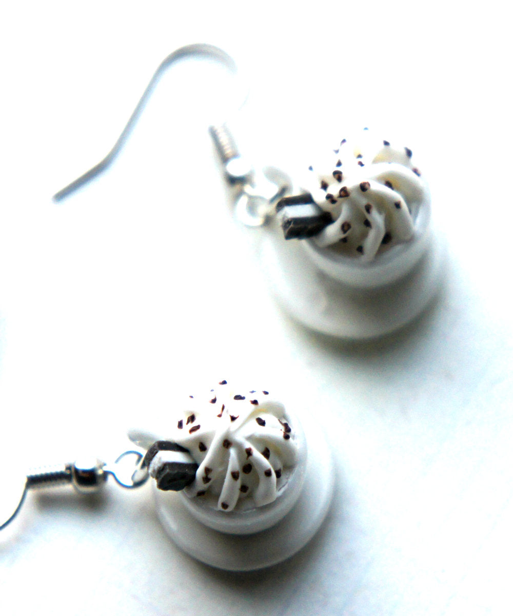 Oreo Coffee Cup Dangle Earrings - Jillicious charms and accessories