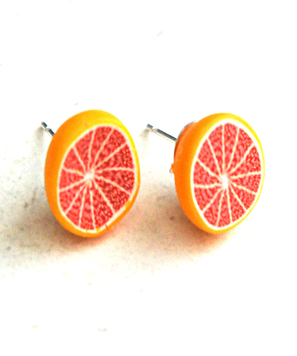 Grapefruit Stud Earrings - Jillicious charms and accessories