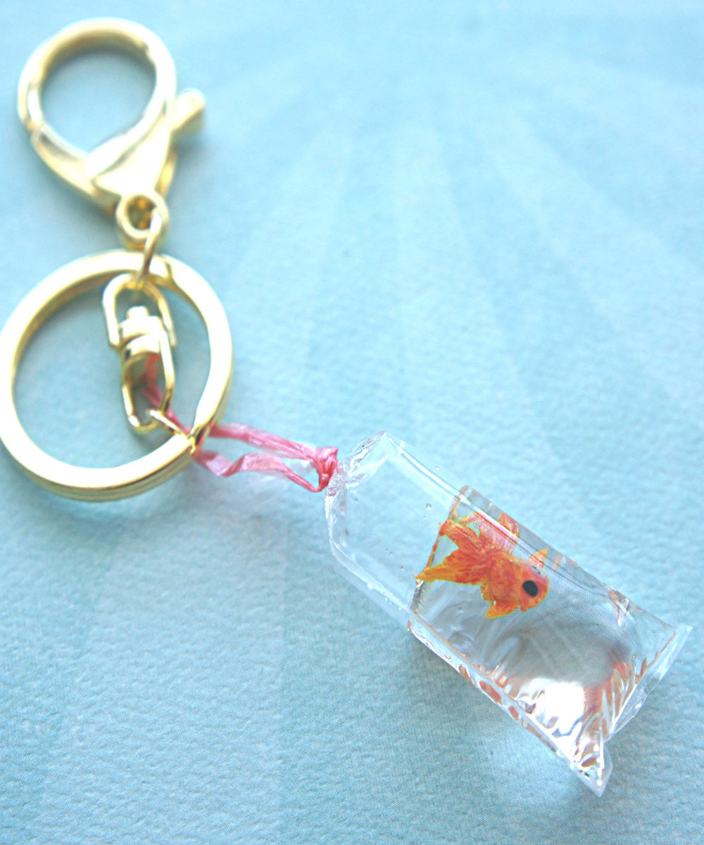 goldfish in a bag keychain/ bag charm | Jillicious charms and accessories