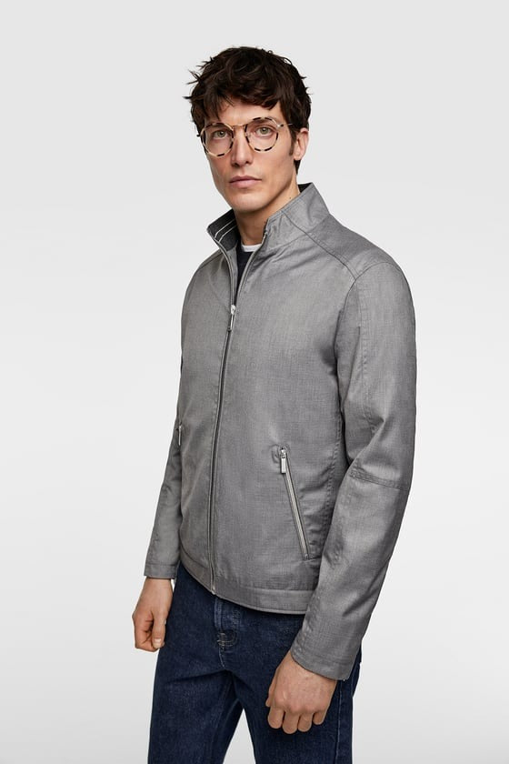 zara man grey jacket