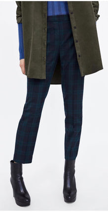 zara checkered pants