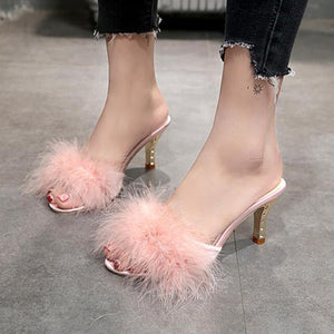 marabou slippers