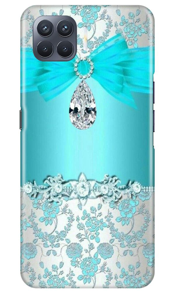 Shinny Blue Background Mobile Back Case For Oppo F17 Pro Design 32 Thestyleo