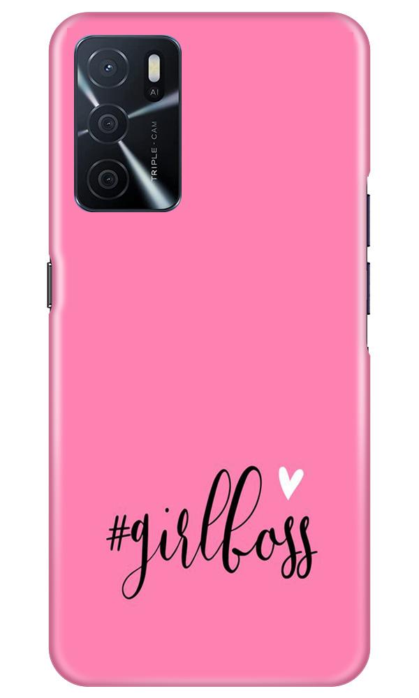 Girl Boss Pink Mobile Back Case for Oppo A16 (Design - 269) - theStyleO