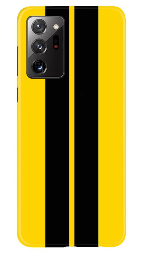 Black Yellow Pattern Mobile Back Case for Samsung Galaxy Note 20 Ultra (Design - 377)
