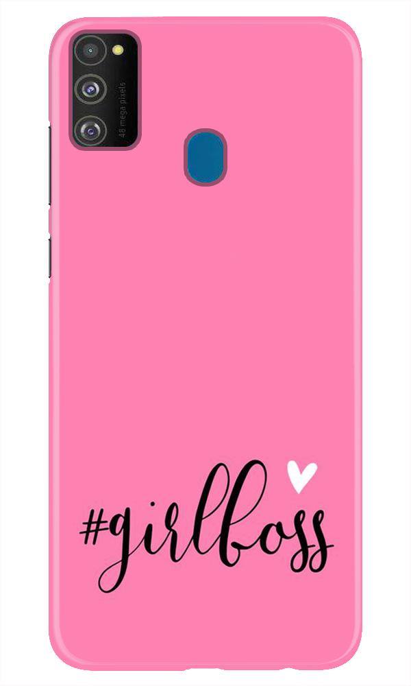 Girl Boss Pink Mobile Back Case For Samsung Galaxy M21 Design 269 Thestyleo