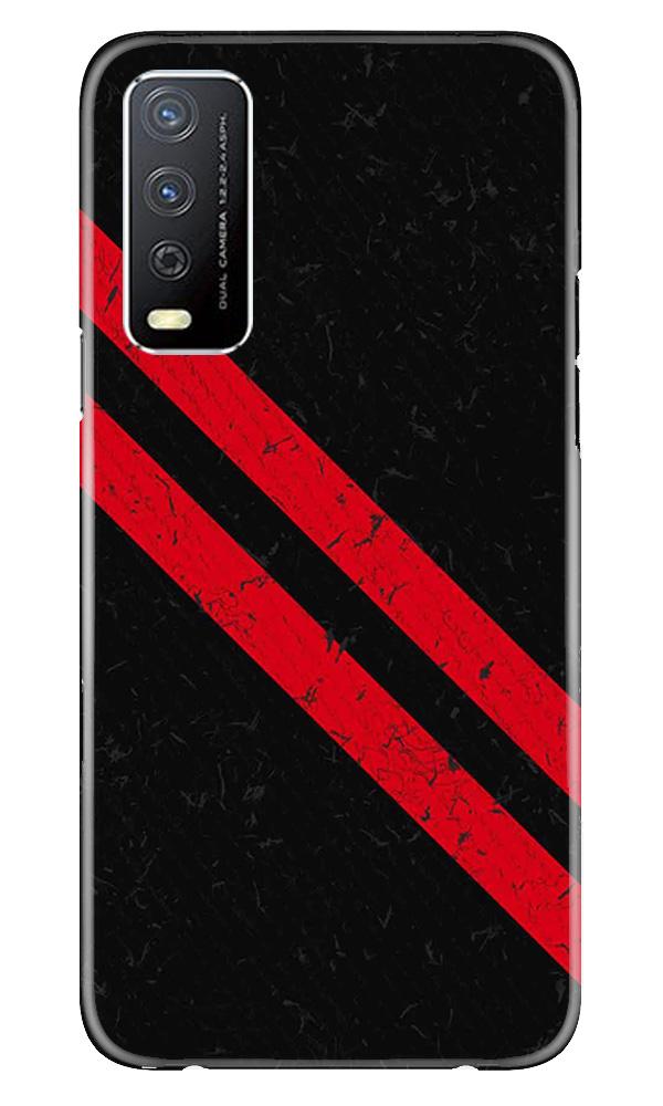 Black Red Pattern Mobile Back Case For Vivo Y12s Design 373 Thestyleo