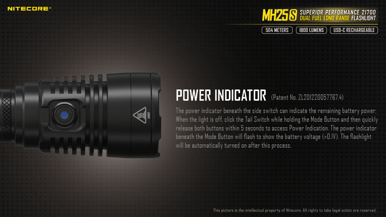 nitecore flashlight mh25s