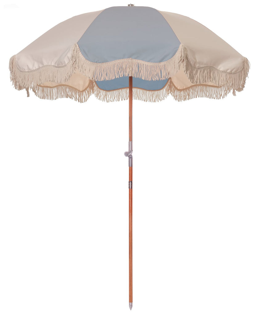 The Premium Beach Umbrella - 70's Santorini Blue