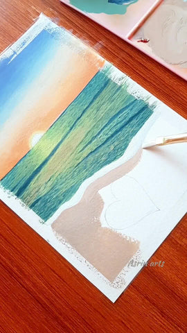 Beach sand drawing