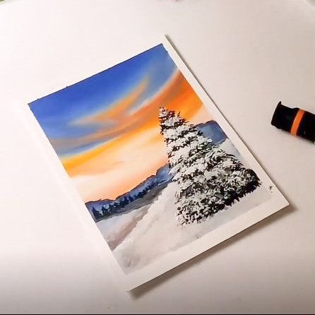 Menorah sketchbook Snow painting ideas