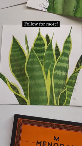 Painting Indoor Plant with Watercolor