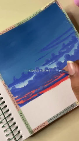 cloud sunset drawing