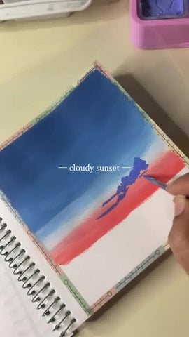 cloud sunset painting