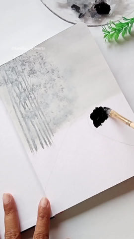 menorah sketchbook mist painting