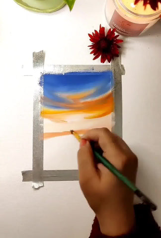 menorah sunset watercolor drawing ideas