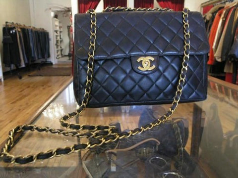 Classic Chanel Flap black lambskin with gold hardware