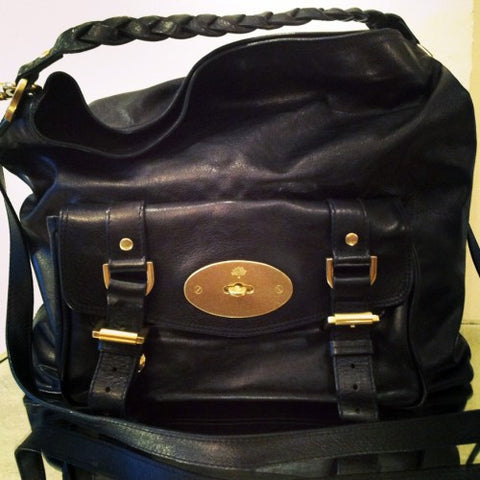 mulberry hobo black leather bag june resale