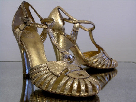 tory burch Louise gold shoes 