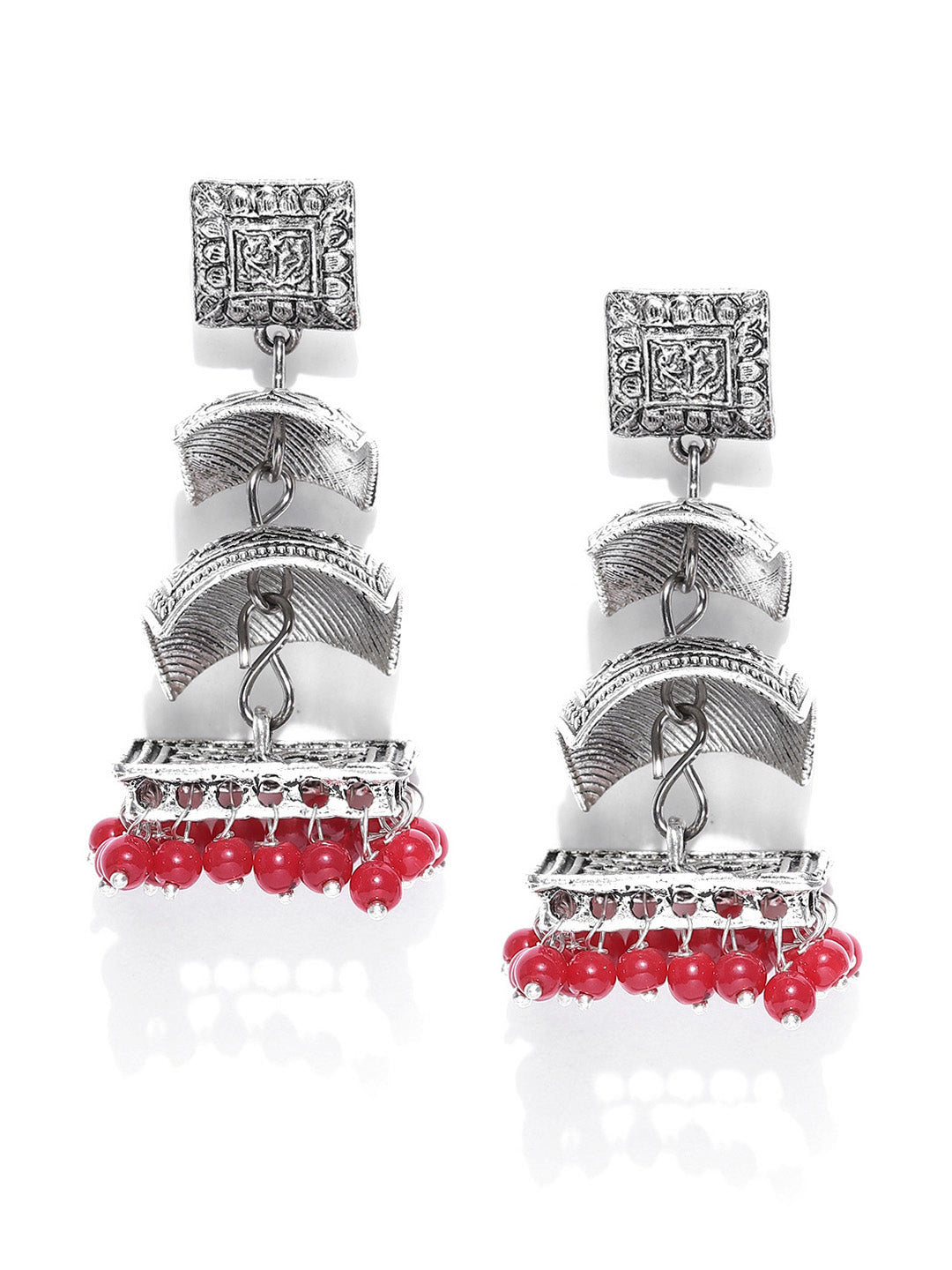 Traditional Diamond studs  Earrings Black beaded jewelry Jewelry patterns