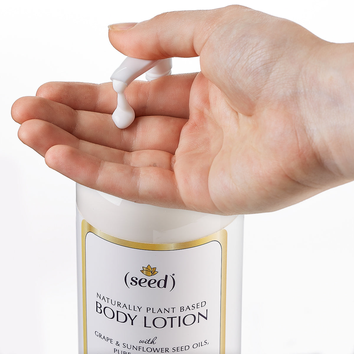 lotion in hand