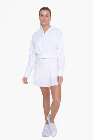 comfy, casual cargo tennis skort with hoodie
