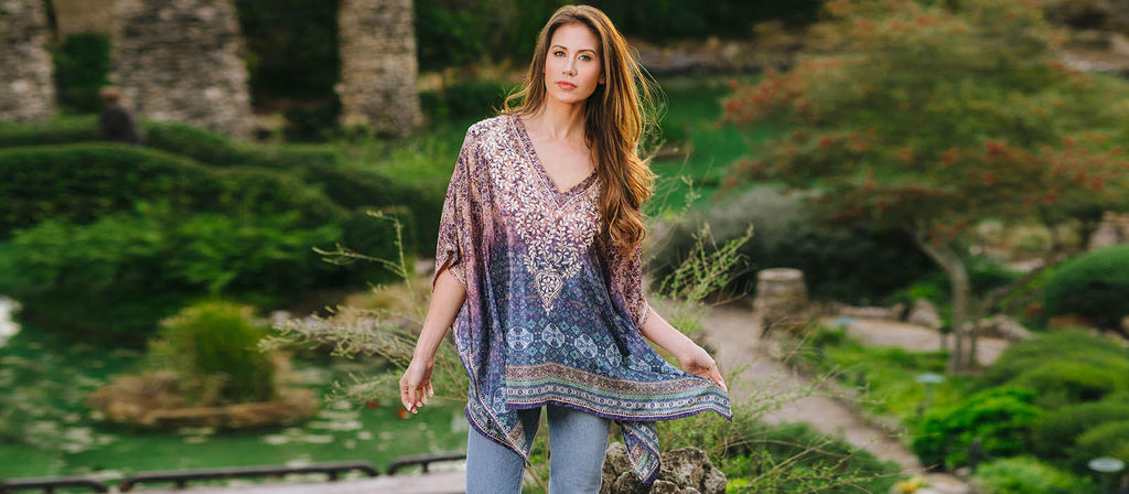 embroidery cotton tunic top
