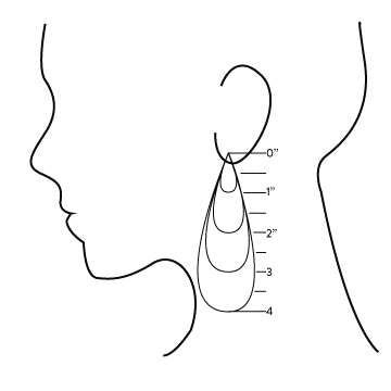 earrings measurement chart