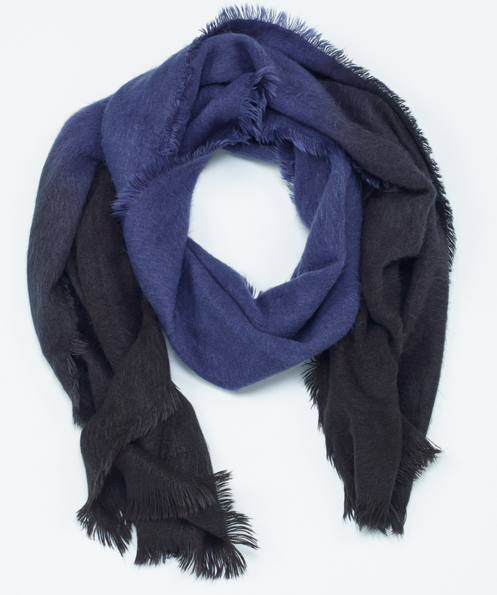 ombre soft scarf blue