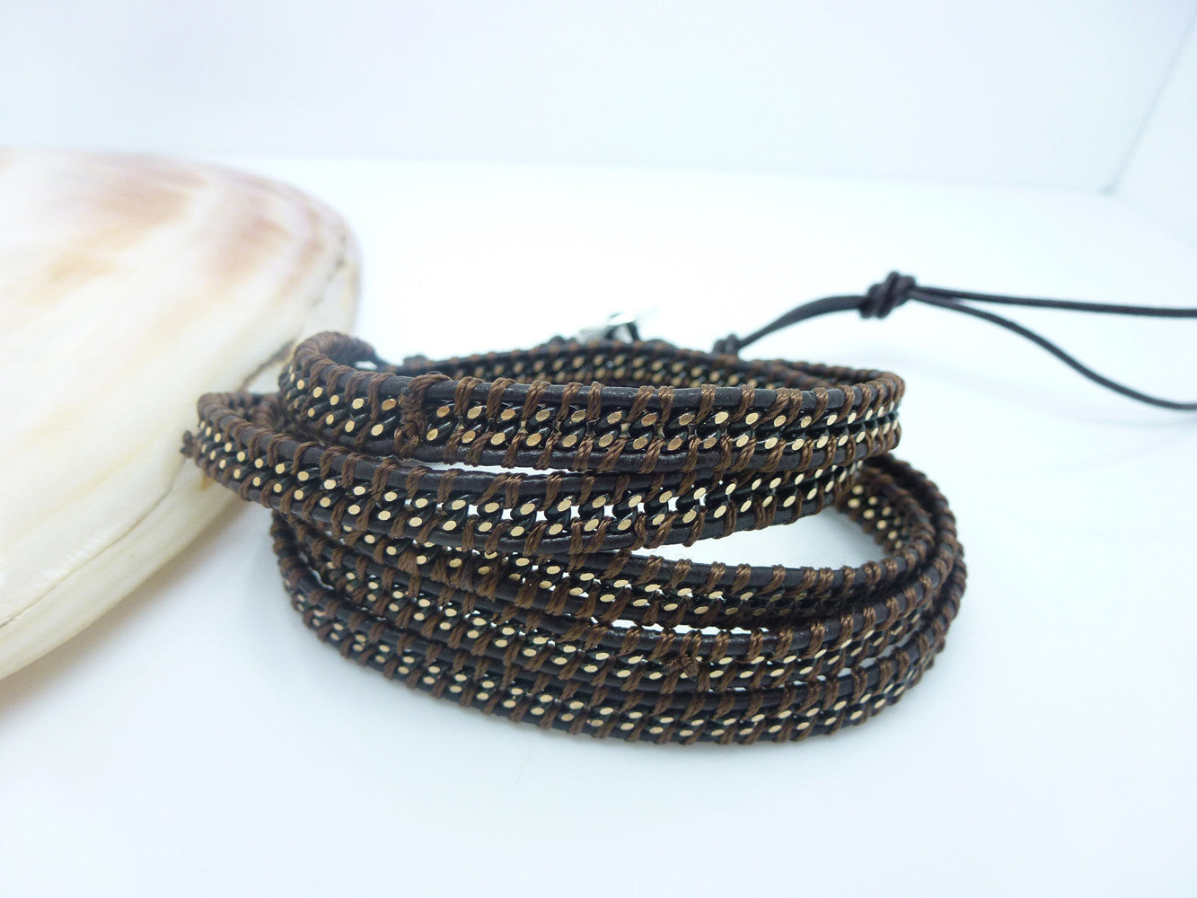 Brown on Brown Wrap Bracelet