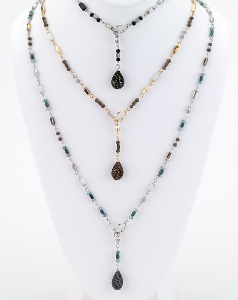 Long Beaded Lariat Necklace – Girl Intuitive