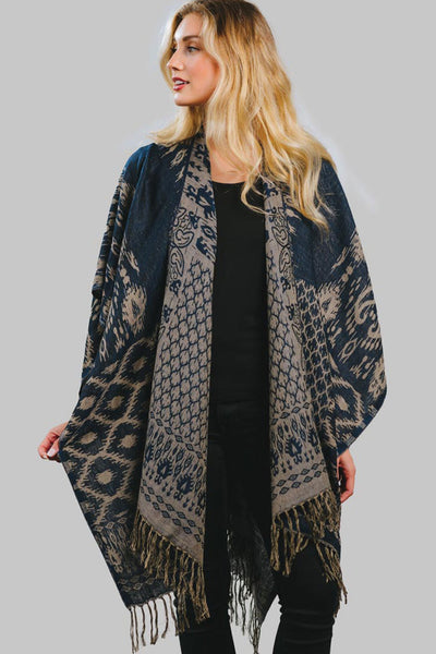 Sevya Sajani Wool & Cotton Poncho – Girl Intuitive