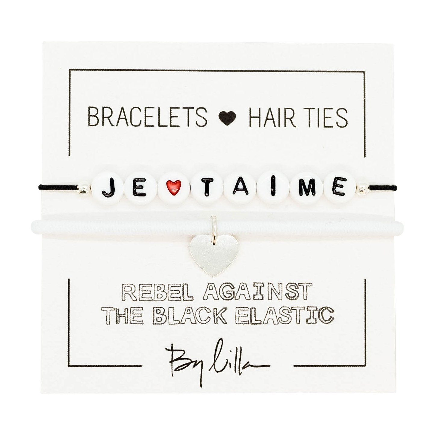 Je T'aime Elastic Hair Tie and Bracelet By Lilla