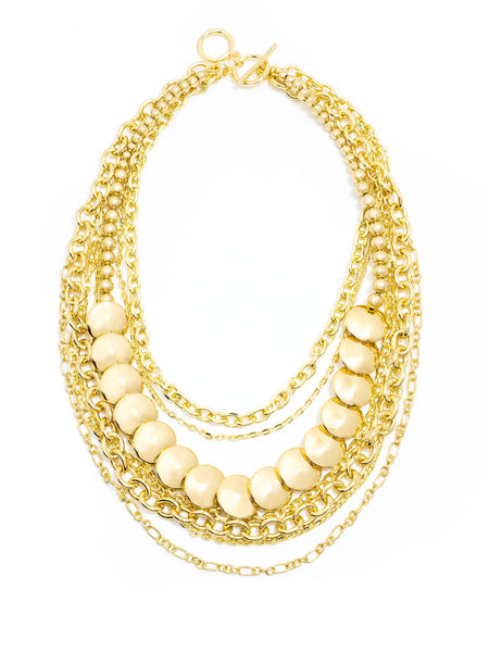 Gold Bib Layered Necklace – Girl Intuitive