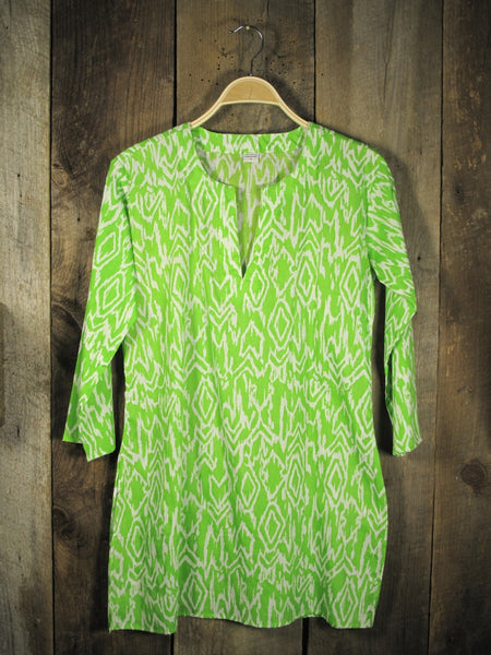 Ikat Tunic in Lime – Girl Intuitive