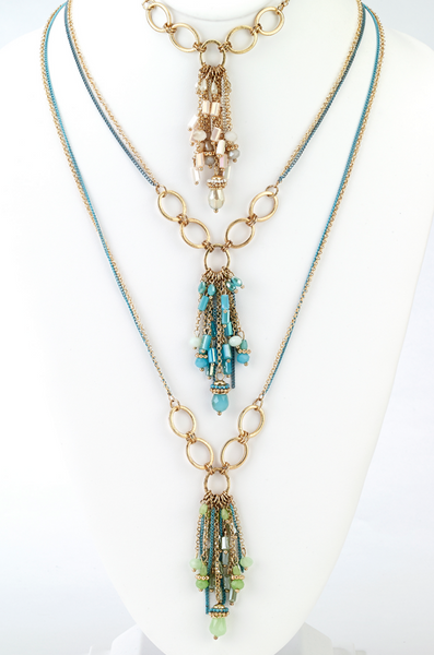 Multi Chain Tassel Long Necklace – Girl Intuitive
