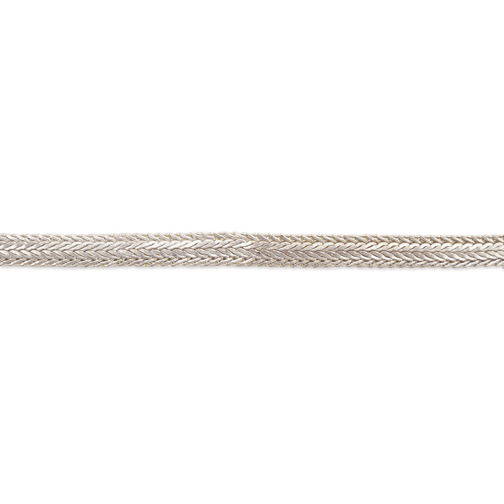 Silver Herringbone Chain Choker