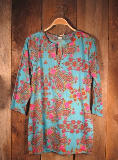 Tunic Turquoise Paisley – Girl Intuitive