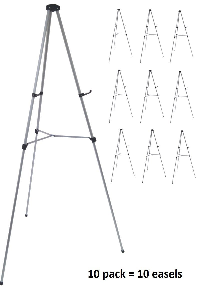 Lightweight Aluminum Telescoping Display Easel 70 Inches Black