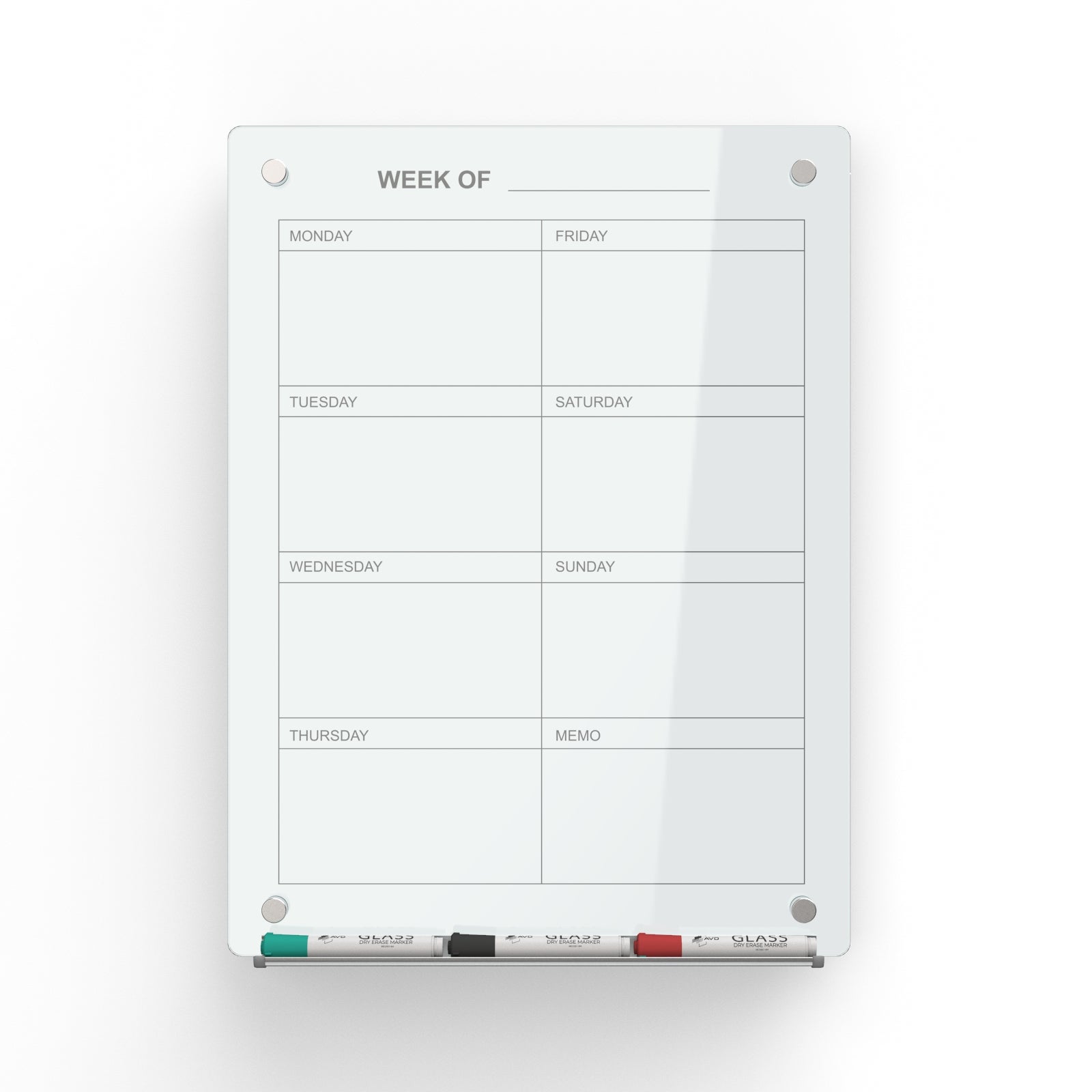 evenwichtig Spreek uit Schijn Audio-Visual Direct Magnetic Weekly Planner Dry-Erase Board for Wall -